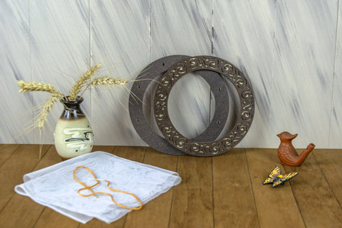 Medinis magnetinis siuvinėjimo lankelis 18 cm — wenge (premium) - kaSiulai.lt