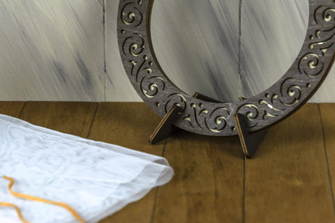 Medinis magnetinis siuvinėjimo lankelis 18 cm — wenge (premium) - kaSiulai.lt