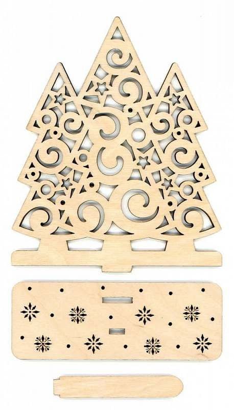 Medinis stovelis „Eglutės“ 16×14 cm — šventinė dekoracija ir ekspozicija - kaSiulai.lt