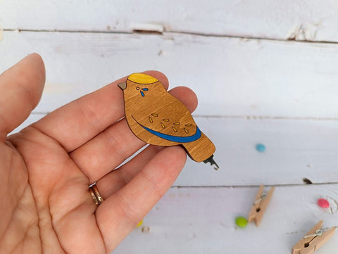 Mėlynas adatos įvėriklis „Paukštis“ KF070/1 - 1 - kaSiulai.lt