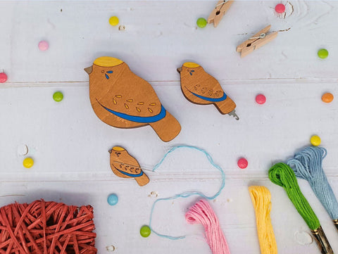 Mėlynas magnetinis laikiklis adatoms „Paukštelis“ KF059/200 - 1 - kaSiulai.lt