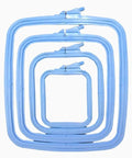 Mėlynas plastikinis stačiakampis siuvinėjimo lankelis Nurge 19,5×22 cm - kaSiulai.lt