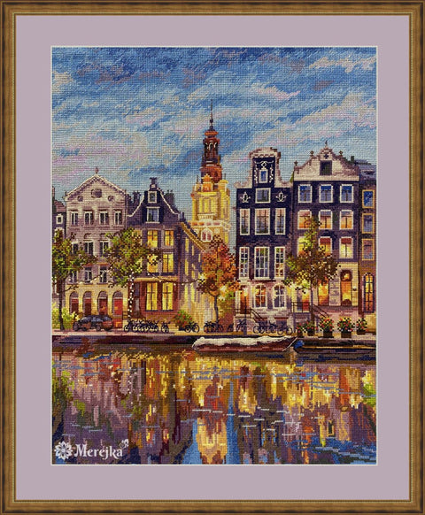 Merejka Amsterdam – skaičiuoto kryželio siuvinių komplektas, 30 × 39,5 cm - kaSiulai.lt