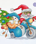 Merejka kalėdinis kryželių siuvinėjimo komplektas „Christmas Racing“ - kaSiulai.lt