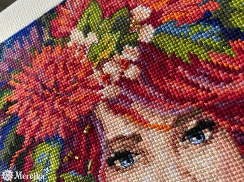 Merejka Pure Flame — siuvinėjimo komplektas 38×26 cm, šilti ugnies atspalviai - kaSiulai.lt