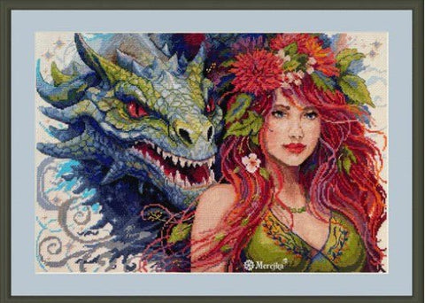 Merejka Pure Flame — siuvinėjimo komplektas 38×26 cm, šilti ugnies atspalviai - kaSiulai.lt