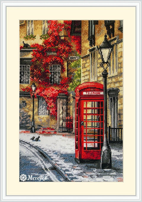 Merejka "Quiet Lane" siuvinėjimo komplektas, Aida 16, 30×19 cm, 30 spalvų - kaSiulai.lt