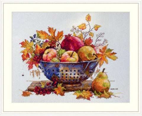 Merejka „September Dew“ — siuvinėjimo komplektas kryželiu, 28×33 cm - kaSiulai.lt