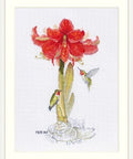 Merejka siuvinėjimo komplektas „Amarilis“ — Zweigart Aida 16, 14×25 cm, 28 spalvų - kaSiulai.lt