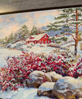 Merejka siuvinėjimo komplektas „Ežero namas“ 30×40 cm dovanai - kaSiulai.lt
