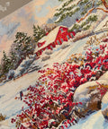 Merejka siuvinėjimo komplektas „Ežero namas“ 30×40 cm dovanai - kaSiulai.lt