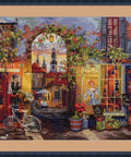 Merejka siuvinėjimo komplektas kryželiu „Prancūziška kavinė“ 31×39 cm - kaSiulai.lt