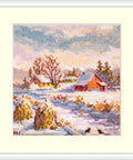 Merejka siuvinėjimo komplektas kryželiu „Žiema“, 11,5×11,5 cm - kaSiulai.lt