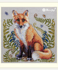 Merejka siuvinėjimo komplektas „Lapė“ — Rustico Aida 16, DMC (20 spalvų), 20×20 cm - kaSiulai.lt