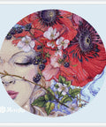 Merejka siuvinėjimo komplektas „She Sleeps“ – Aida 16, 40 DMC, Ø28 cm - kaSiulai.lt