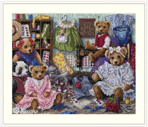 Merejka siuvinėjimo komplektas „Teddy Bear Wear“ — miela dovana - kaSiulai.lt