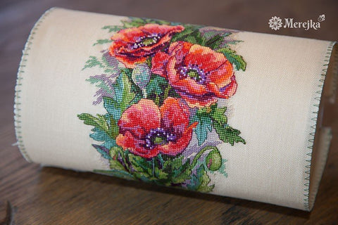 Merejka siuvinėjimo komplektas „Vintage Poppies (Belfast)“ SK81B - kaSiulai.lt
