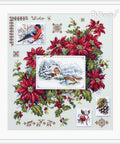 Merejka siuvinėjimo komplektas „Winter Sampler“ – Aida 16, DMC, 30×32 cm - kaSiulai.lt