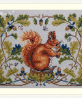 Merejka siuvinėjimo rinkinys „Voverė“ – kryželiu | Aida 16, DMC, 21×16 cm - kaSiulai.lt