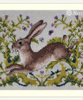 Merejka „The Hare“ siuvinėjimo komplektas, 20×16 cm, DMC 12 spalvų - kaSiulai.lt