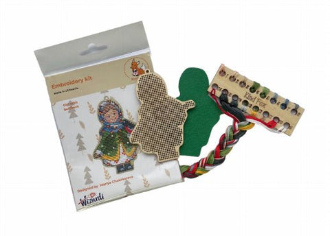 Mergaitė kartu su sniegena KF022/72 - kaSiulai.lt