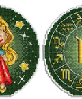 Mergelės zodiako siuvinėjimo komplektas kryželiu — puiki dovana rankdarbiams - kaSiulai.lt