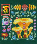 Mini sampler „Mielas voveraičių namelis“ — kryželiu siuvinėjimas - kaSiulai.lt