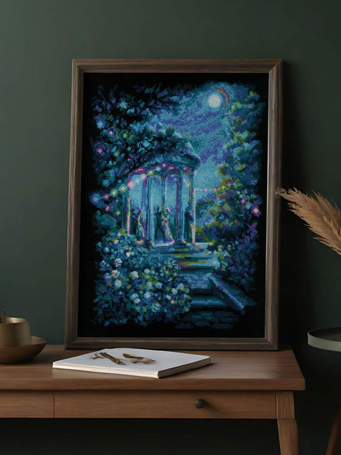Moonlight Magic – RIOLIS siuvinėjimo rinkinys Nr.2216, 30×40 cm, 14 spalvų, juoda Aida