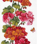 MP Studia „Geranium“ siuvinėjimo komplektas — Aida 18, 42×20 cm, 23 spalvos - kaSiulai.lt
