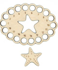 Mulinės siūlų organizatorius „Jūrų žvaigždė“ su rite, 10×14 cm, 4 mm fanera - kaSiulai.lt
