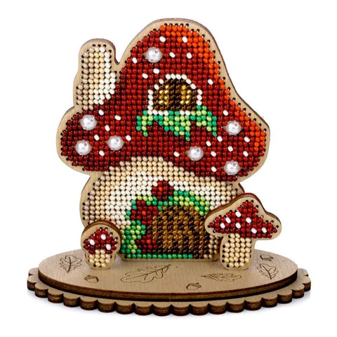 Siuvinėjimo karoliukais rinkinys ant faneros su PRECIOSA — 10×10 cm