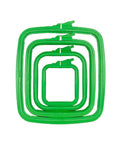 Nurge Premium žalias plastikinis stačiakampis lankelis siuvinėjimui 25×28 cm - kaSiulai.lt