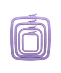 Nurge stačiakampis plastikinis siuvinėjimo rėmelis 14,5×16,5 cm, alyvinis - kaSiulai.lt