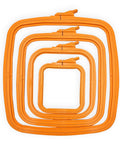 Nurge stačiakampis plastikinis siuvinėjimo rėmelis 14,5×16,5 cm, oranžinis - kaSiulai.lt