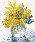 Oven „Mimosa“ — siuvinėjimo komplektas kryželiu, Zweigart 16 ct, 20×28 cm, 13 spalvų - kaSiulai.lt