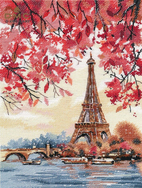 Oven "Paryžiaus romantika" siuvinėjimo komplektas, 23×30 cm, DMC, 16 ct Zweigart - kaSiulai.lt