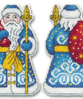 Oven siuvinėjimo komplektas „Kalėdų Senelis“ – 14 ct plastikinė kanva su magnetu - kaSiulai.lt