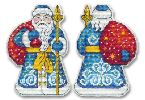 Oven siuvinėjimo komplektas „Kalėdų Senelis“ – 14 ct plastikinė kanva su magnetu - kaSiulai.lt