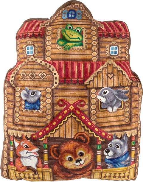 Pagalvėlės siuvinėjimo komplektas „Teremok“ – kūrybiška dovana - kaSiulai.lt