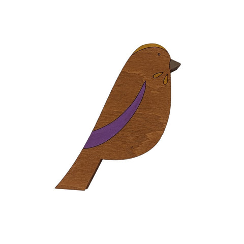 Paukštelio formos violetinis magnetinis adatų laikiklis KF059/200 - 3 - kaSiulai.lt