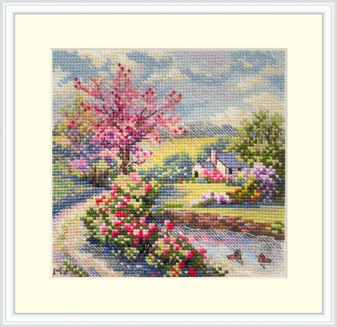 „Pavasaris“ — kryželiu siuvinėjimo komplektas, 11,5×11,5 cm - kaSiulai.lt