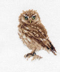 Pelėdos siuvinėjimo rinkinys Alisa (Aida 14, 9 spalvos) 8×9 cm - kaSiulai.lt