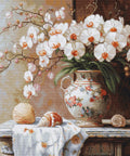Petit point siuvinėjimo komplektas „Orchidėjos elegancija“ 20×20 cm - kaSiulai.lt