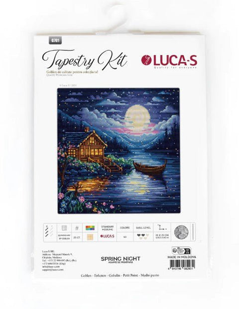 Petit Point siuvinėjimo komplektas „Pavasario naktis“ 15×15 cm - kaSiulai.lt