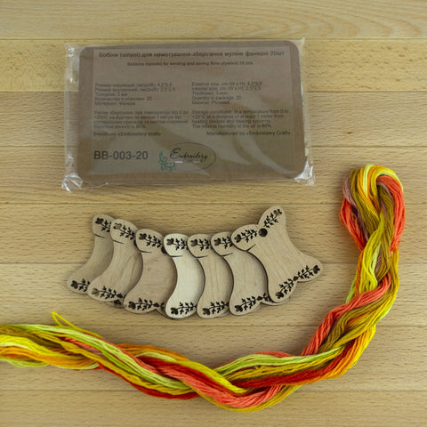 Plastikinės kortelės siūlų vyniojimui, 50 vnt. - kaSiulai.lt