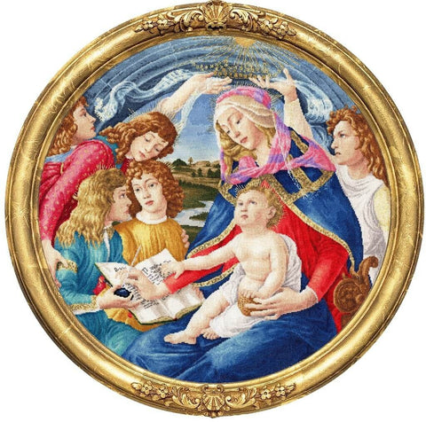 Prabangus siuvinėjimo komplektas kryželiu „Madona su Magnifikatu“ (1481) - kaSiulai.lt
