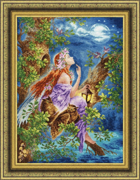 Prabangus siuvinėjimo komplektas „Miško svajotojas“, Aida 18 ct, Madeira, 27,8×38 cm - kaSiulai.lt