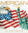 Premium Dimensions „American Patriot“ siuvinėjimo komplektas — erelis ir JAV vėliava - kaSiulai.lt