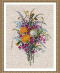 Premium lininis siuvinėjimo komplektas „Vasaros gėlės“, 22×30 cm - kaSiulai.lt