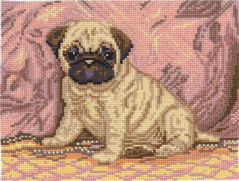 Pug SANM - 33 — Andrianos siuvinėjimo komplektas su aida - kaSiulai.lt